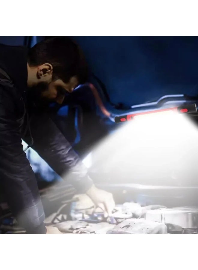 Loquat Waterproof Oil-Proof Car Engine Cover Repair Light With Retractable Bracket Charging Work Light For Motorcycle Equipment Accesso-Power:Auto Hood Light-Red -10W - Image 3