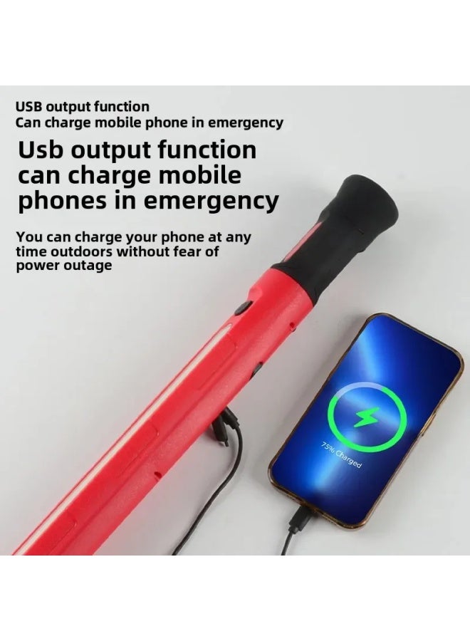 Loquat Waterproof Oil-Proof Car Engine Cover Repair Light With Retractable Bracket Charging Work Light For Motorcycle Equipment Accesso-Power:Auto Hood Light-Red -10W - Image 2