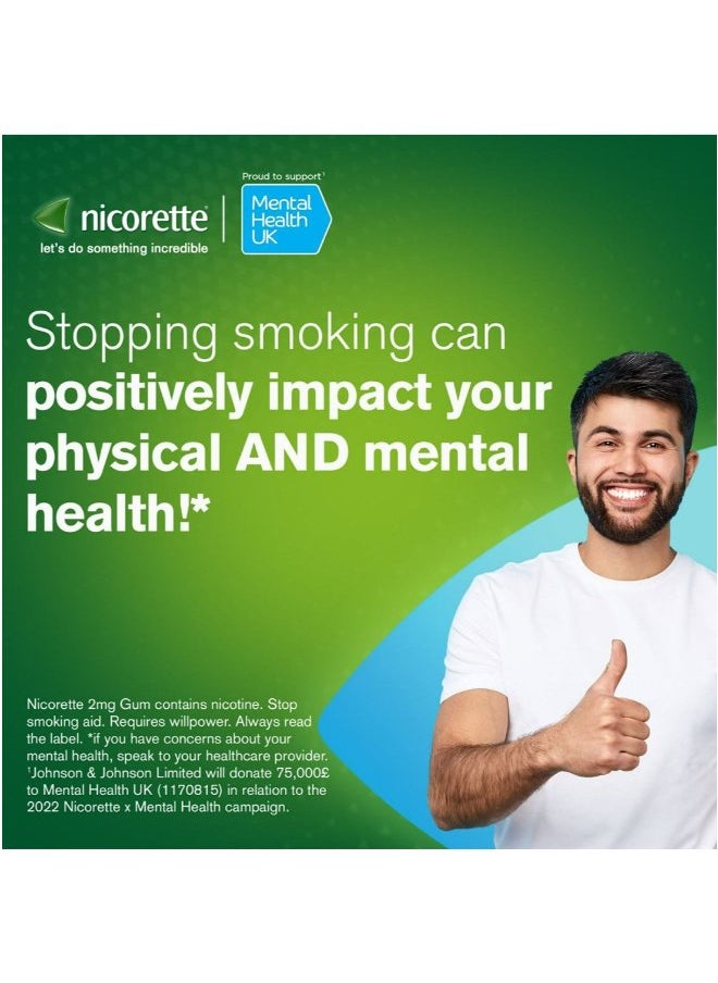 nicorette Freshmint Sugar Free Coated Gum 2mg Nicotine, 30 Pieces  - Image 5
