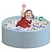 Zedachica Ball Pit for Toddlers 3543x1181 Baby Ball Pits Soft Memory Foam Ball Pit Round Kids Ball Pit Indoor Game Kids Play Ball Pool Ideal Gift for Girls and Boys Lightblue NO Balls - Image 3