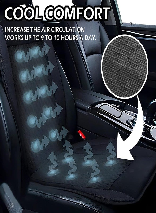 ZONETECH Zone Tech Cooling Car Seat Cushion - Black 12V Automotive Adjustable Temperature Comfortable Cooling Car Seat Cushion - Image 5