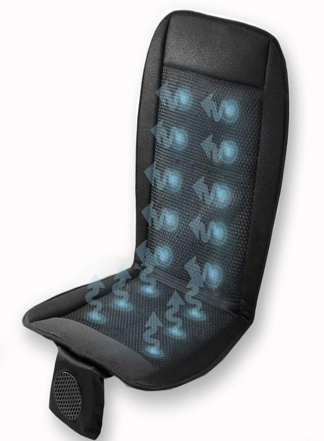 ZONETECH Zone Tech Cooling Car Seat Cushion - Black 12V Automotive Adjustable Temperature Comfortable Cooling Car Seat Cushion - Image 1