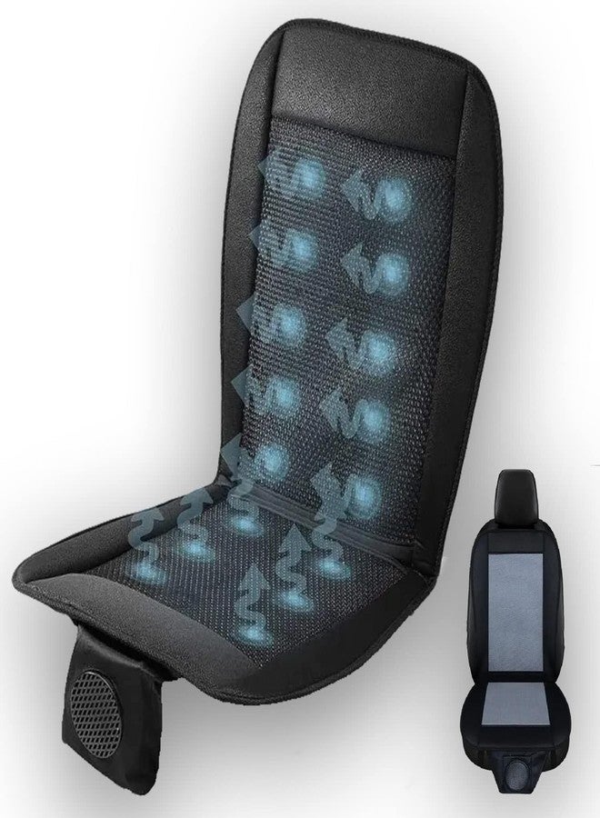 ZONETECH Zone Tech Cooling Car Seat Cushion - Black 12V Automotive Adjustable Temperature Comfortable Cooling Car Seat Cushion - Image 2
