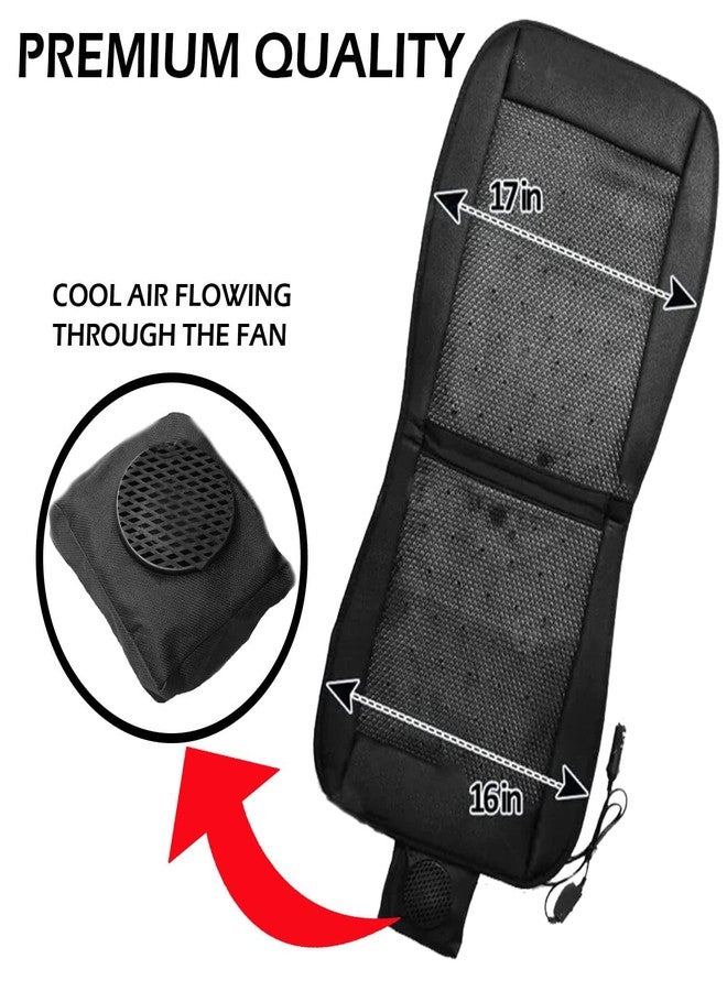 ZONETECH Zone Tech Cooling Car Seat Cushion - Black 12V Automotive Adjustable Temperature Comfortable Cooling Car Seat Cushion - Image 4