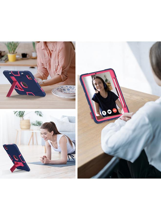 Zaboon Case For iPad Pro 11 2024 Contrast Color Silicone Acrylic PC Tablet Case with Holder - Image 5