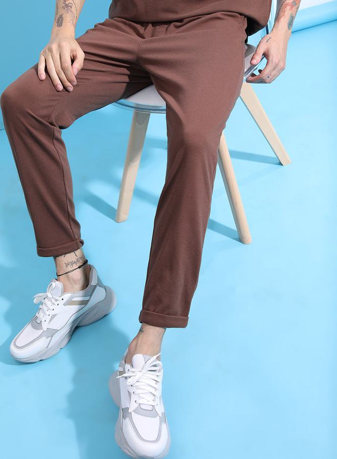 Ketch Textured Roll Up Hem Straight Fit Jogger - Image 1