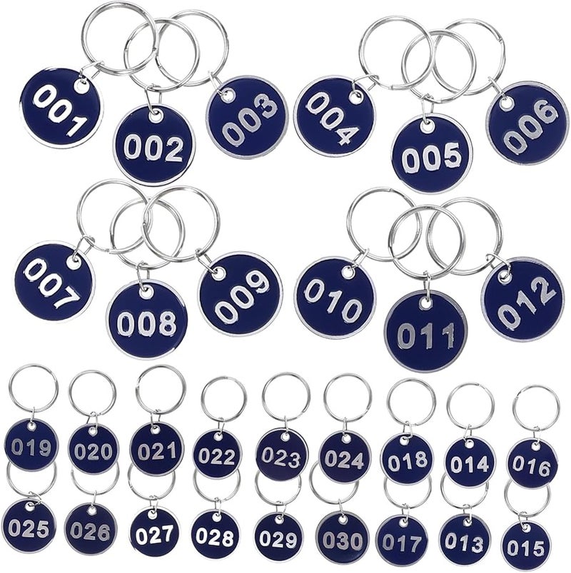 VALICLUD 30 Pcs Round Number Key Tags Labels for Home Office Organization - Image 1