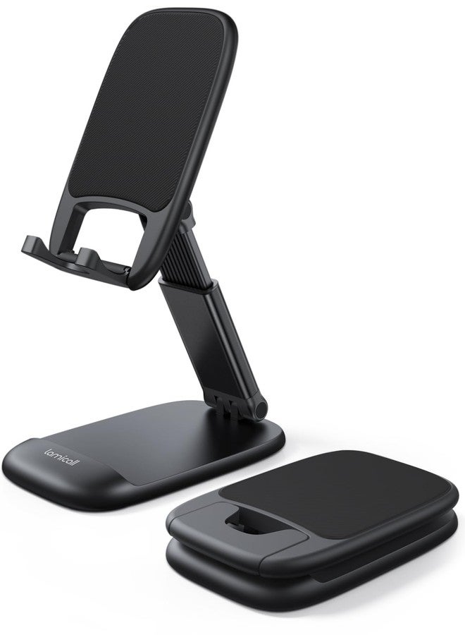Lamicall Cell Phone Stand for Desk - [Height Adjustable] Foldable Mobile Phone Holder, Portable Stand for iPhone 17 16 15 14 13 12 11 Pro Max Plus Air, Galaxy S25, Telephone, Office Gift Accessories - Image 1