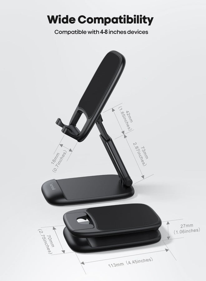 Lamicall Cell Phone Stand for Desk - [Height Adjustable] Foldable Mobile Phone Holder, Portable Stand for iPhone 17 16 15 14 13 12 11 Pro Max Plus Air, Galaxy S25, Telephone, Office Gift Accessories - Image 5