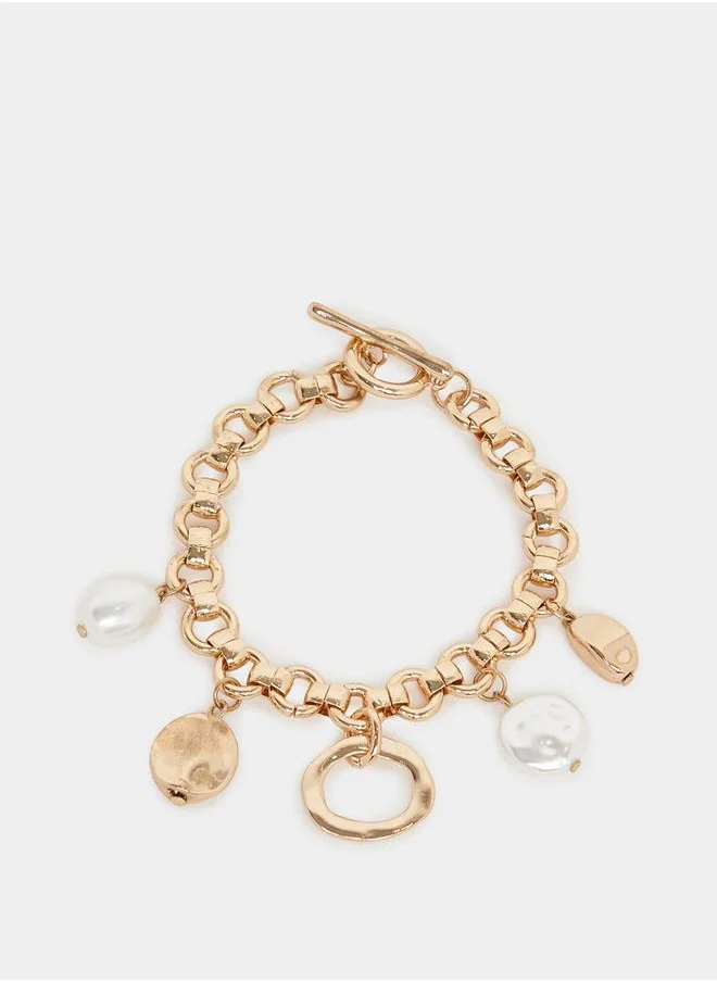 Styli Multi Charm Toggle Bracelet