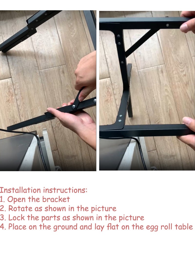 Concept home Carbon Steel Egg Roll Table Folding Table for 1-2 People,Outdoor Camping Folding Table Simple and Portable Lightweight with Aluminum Table Top and Carry Bag for Outdoor, Picnic Cooking  - Image 2