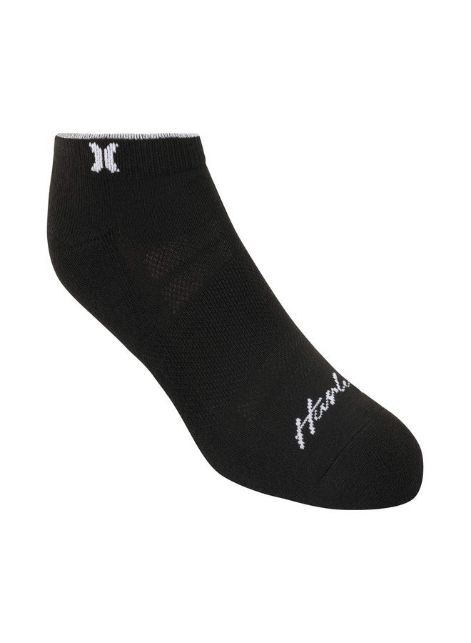 Hurley Women's Hurley Women s 6 Pack Low Cut Socks, Black/White, 9 11 US - Image 2