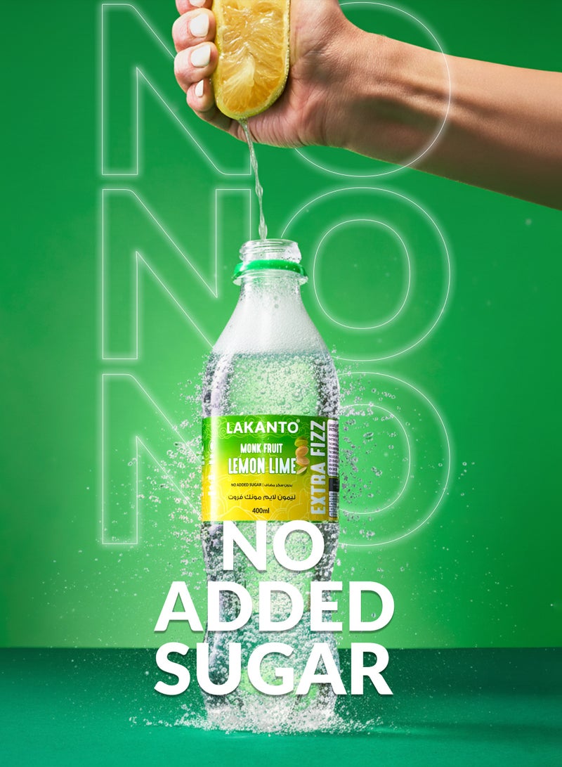LAKANTO Naturally Sweetened Lemon Lime With Monkfruit - 400 ml - Image 4