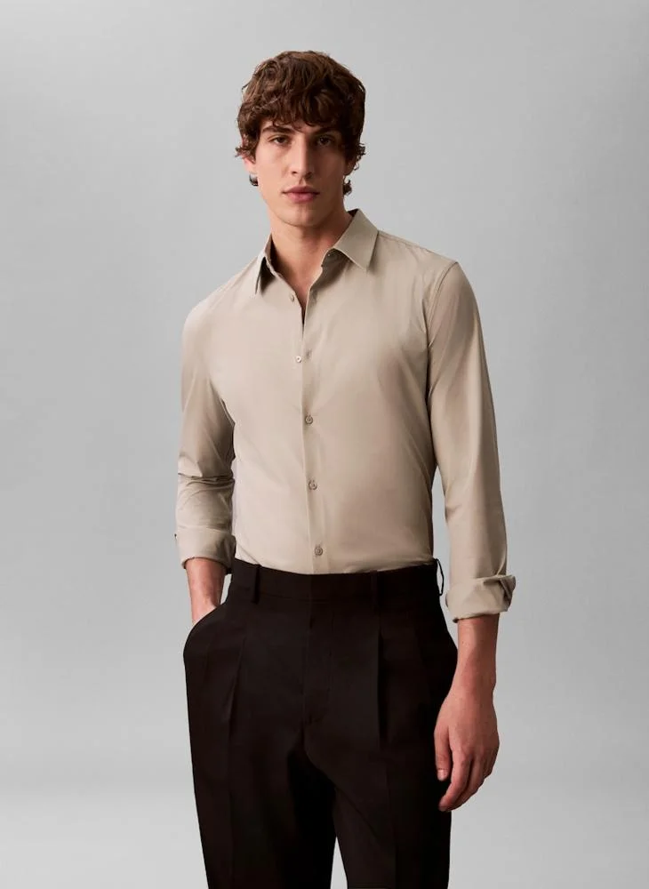 CALVIN KLEIN Casual Long Sleeve Slim Fit Shirt