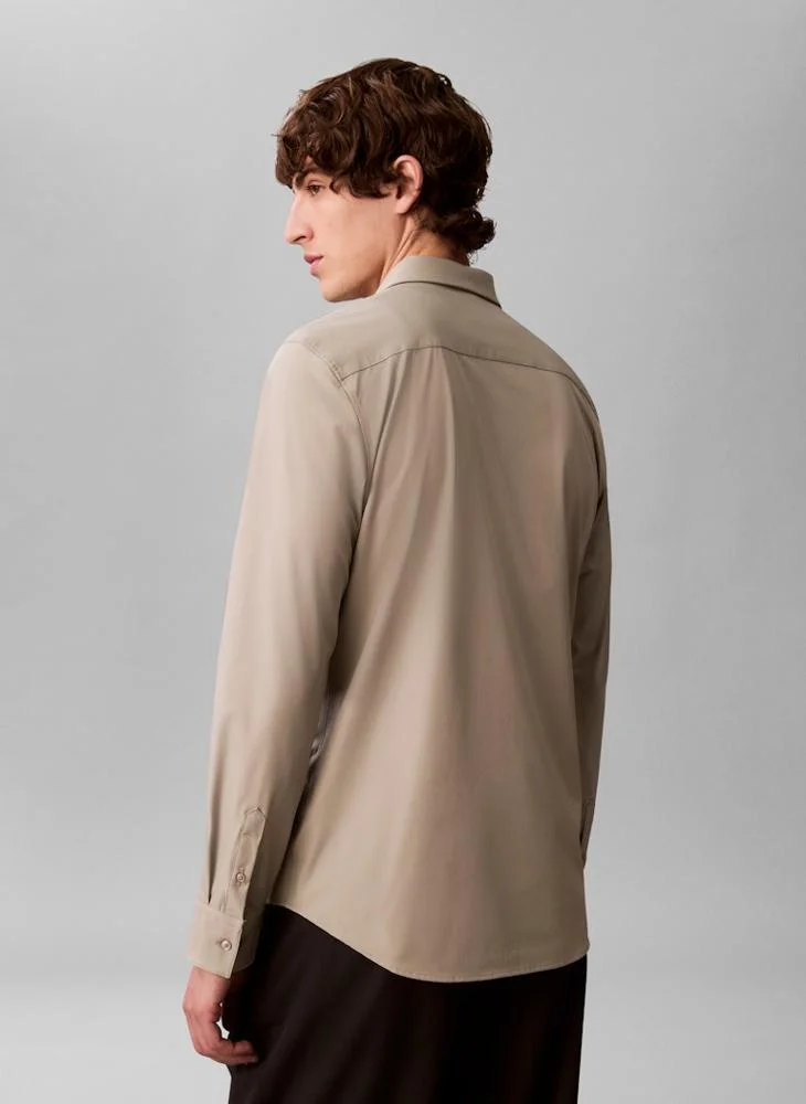 CALVIN KLEIN Casual Long Sleeve Slim Fit Shirt