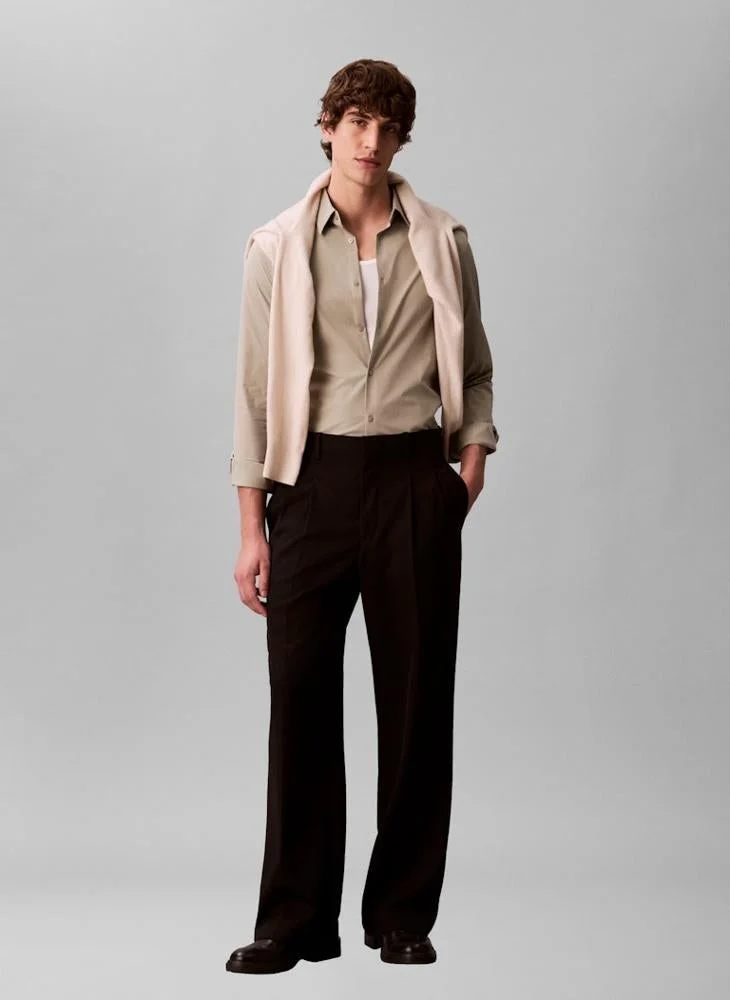 CALVIN KLEIN  Casual Long Sleeve Slim Fit Shirt for Men | Best Price UAE