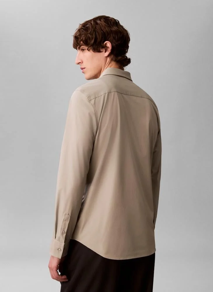 CALVIN KLEIN Casual Long Sleeve Slim Fit Shirt