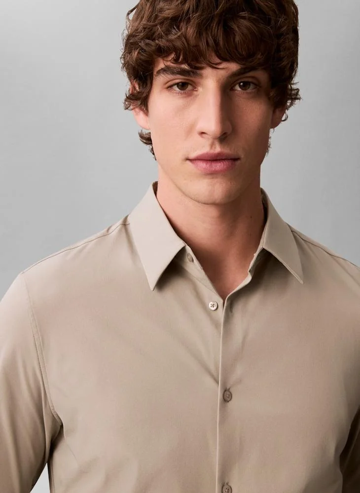 CALVIN KLEIN  Casual Long Sleeve Slim Fit Shirt for Men | Best Price UAE