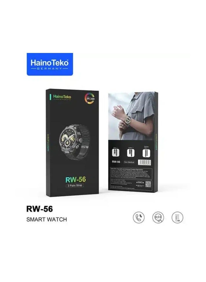 Haino Teko RW-56 Smart Watch Luxurious Metal Design and Exceptional Performance Full Metal Design Heart Rate and Oxygen Measurement Multiple Sports Modes - Image 1