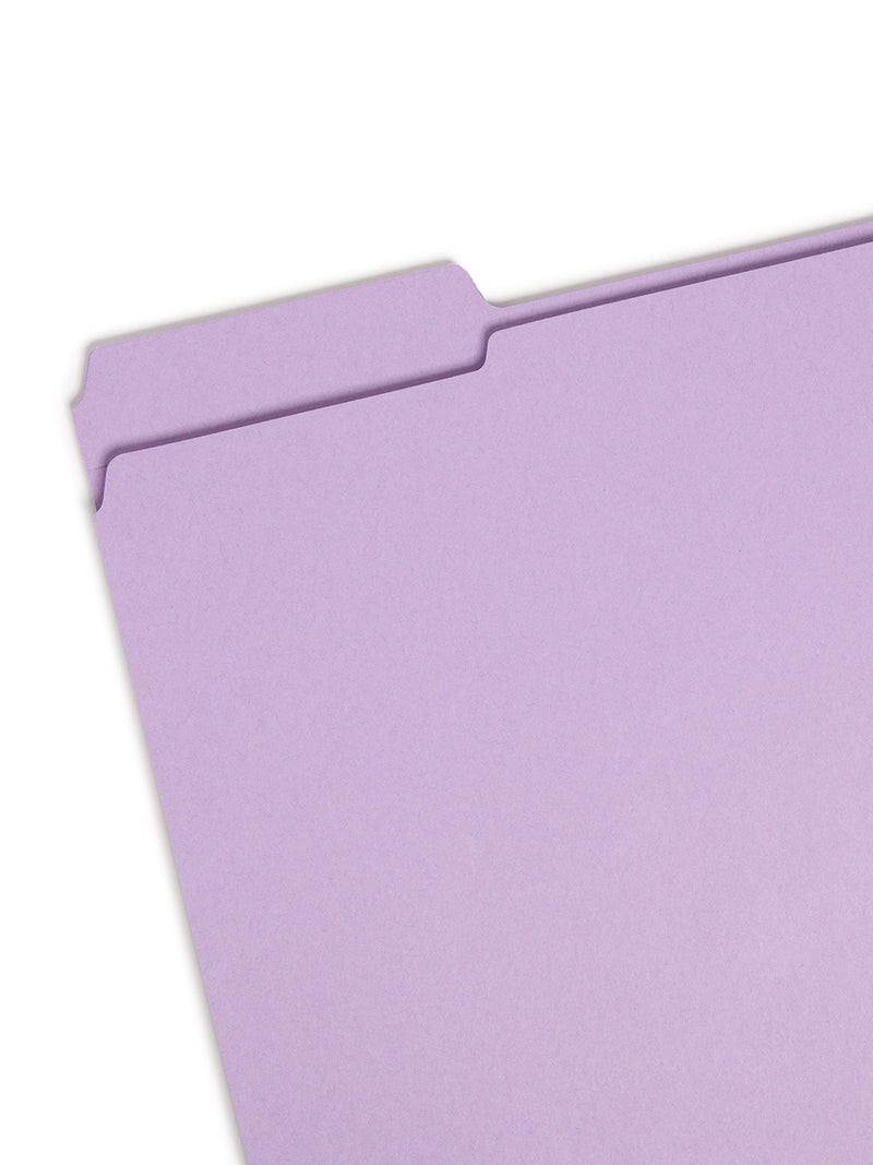 Smead File Folder, Reinforced 1/3-Cut Tab, Letter Size, Lavender, 100 per Box (12434) - Image 2
