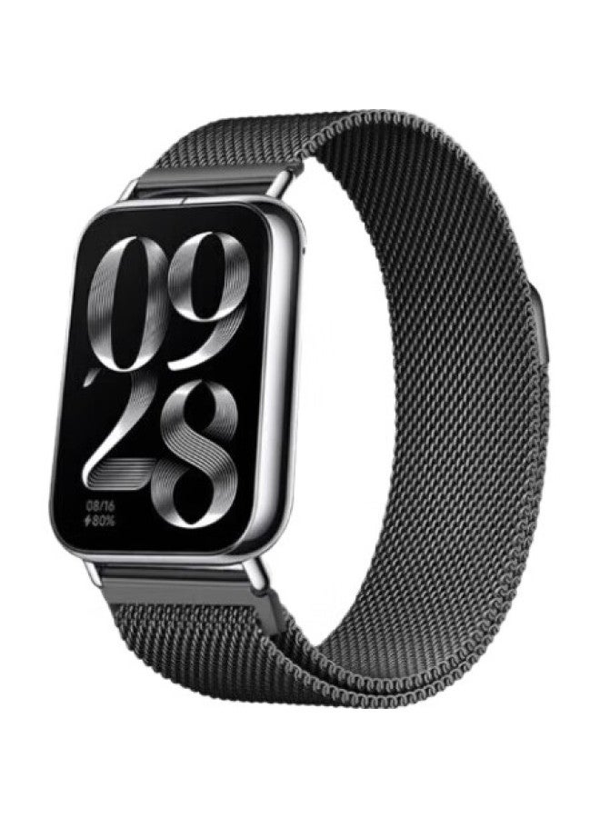 Stiger Compatible With Xiaomi Band 8Pro/9Pro Strap, Redmi Watch5/4 Strap, Magnetic Milanese Watchband, Replacement Metal Accessories [Magnetic Milanese] Black - Image 3