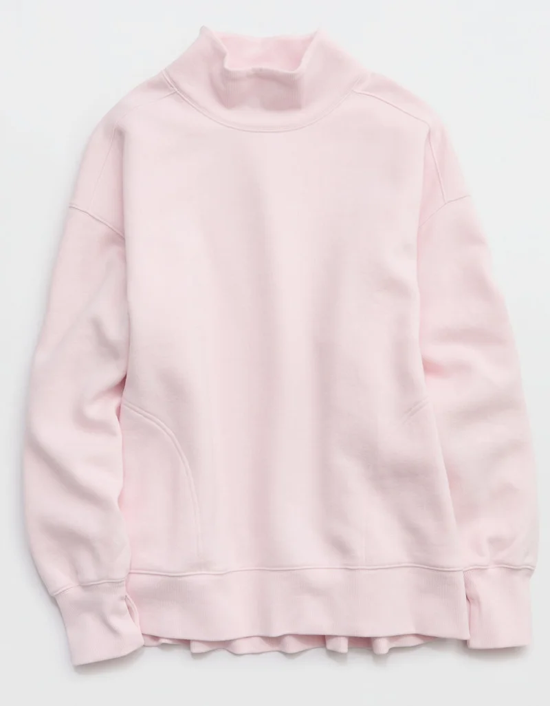 Aerie  OFFLINE By Aerie Cloud Fleece Oversized Mockneck Sweatshirt for Women | Best Price UAE