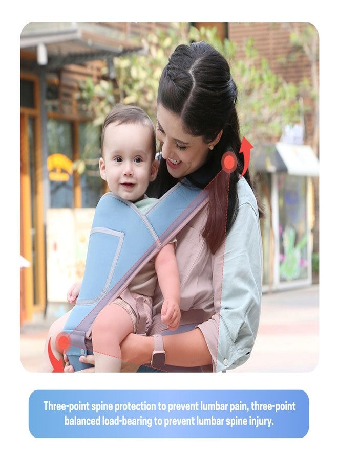 OBABY Ergonomic Hip Seat Baby Carrier: Pain-Free Lumbar Support for Parents – 5 Comfortable Carry Positions – Soft Premium Cotton, Lightweight & Adjustable – Essential Travel Gear for Infants & Toddlers (Mint Green) - Image 2