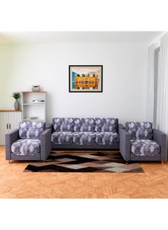 Kuber Industries Kuber Industries Sofa Cover | Net Sofa Slipcover Set | Sofa Cover for Living Room | Sofa Slip Cover for Hall | 5-Seater Sofa Cover for Home Decor | Shaded Venus Sofa Cover Set | Gray  - Image 1
