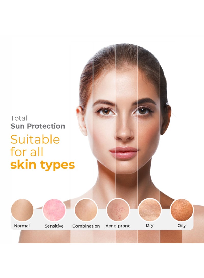 بريتون جل واقي من الشمس من السيليكون UV Doux | واقي شمس واسع الطيف بعامل حماية من الشمس 50 وPA+++ للوجه والجسم، بدون أي آثار بيضاء | لا يسبب الرؤوس السوداء، خالٍ من البارابين، ومقاوم للماء | مثبت سريريًا ومعتمد من أطباء الجلدية | مناسب لجميع أنواع البشرة - Image 3