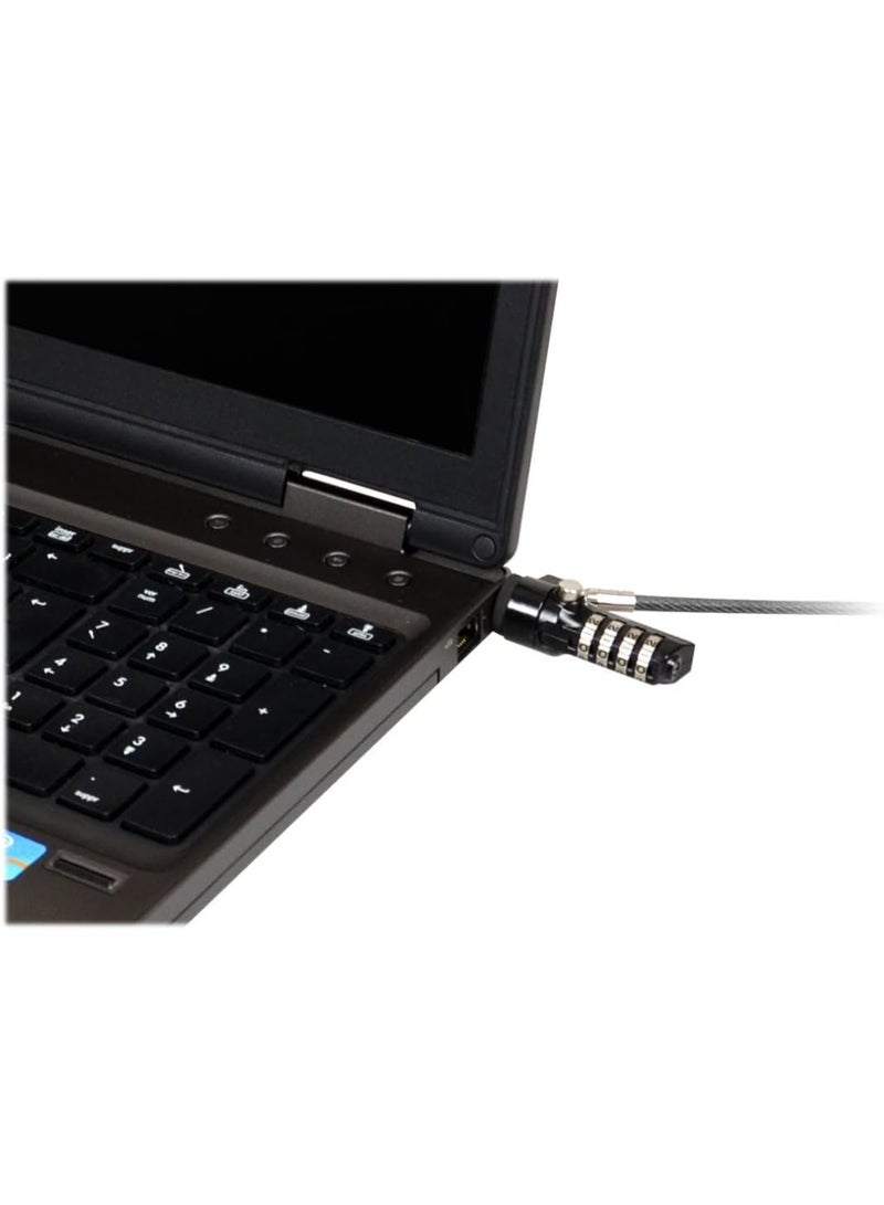 PORT Designs Laptop Anti-Theft Cable Lock 1.8m 4.4mm – Port Designs 901209, 4-Digit Combination Security Lock, Steel & PVC with Nickel/Zinc Head, Black, Universal Notebook & PC Compatible - Image 4