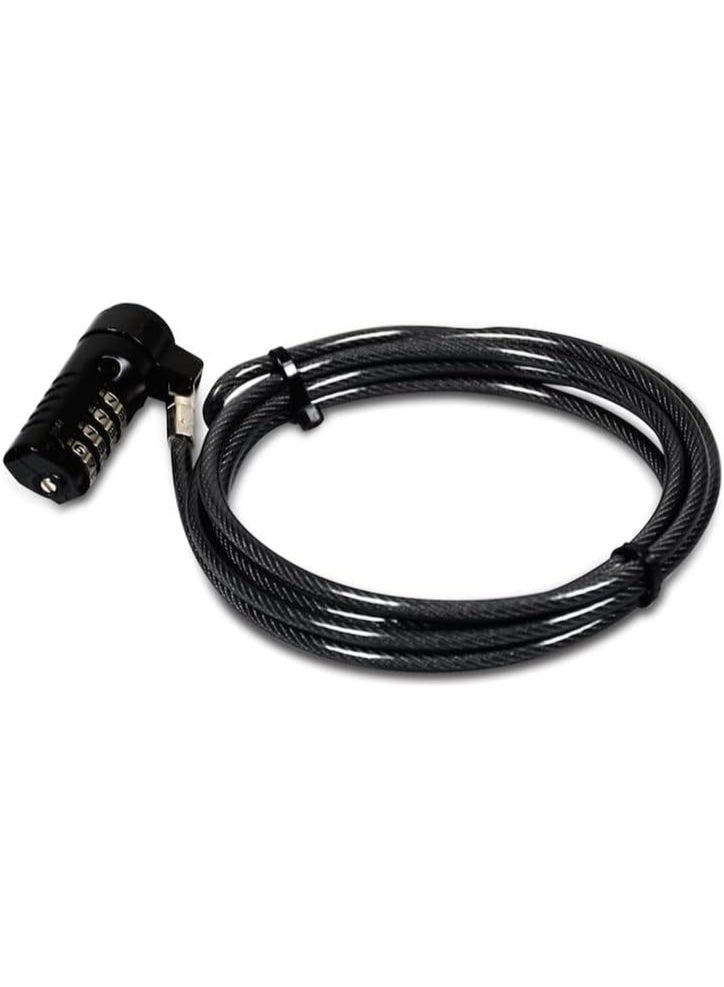 PORT Designs Laptop Anti-Theft Cable Lock 1.8m 4.4mm – Port Designs 901209, 4-Digit Combination Security Lock, Steel & PVC with Nickel/Zinc Head, Black, Universal Notebook & PC Compatible - Image 2