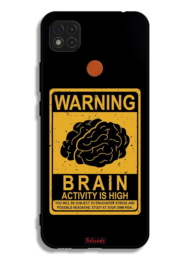 Tolwak Xiaomi Redmi 9C Protective Case Cover Warning Brain Activity Is High - Image 2