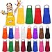 Ecoofor 24 Pieces 12 Colors Kid Aprons Set XL for 713 Age Children Chef Aprons Kids Painting for Kitchen Cooking Baking Painting - Image 2