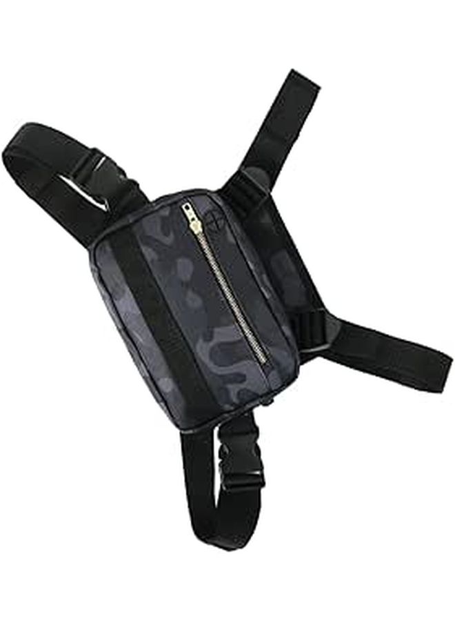 Women Chest Pack Crossbody Bag With Zippered Pocket Versatile Storage For Phone Essentials For Sports Casual Use Black - Image 1