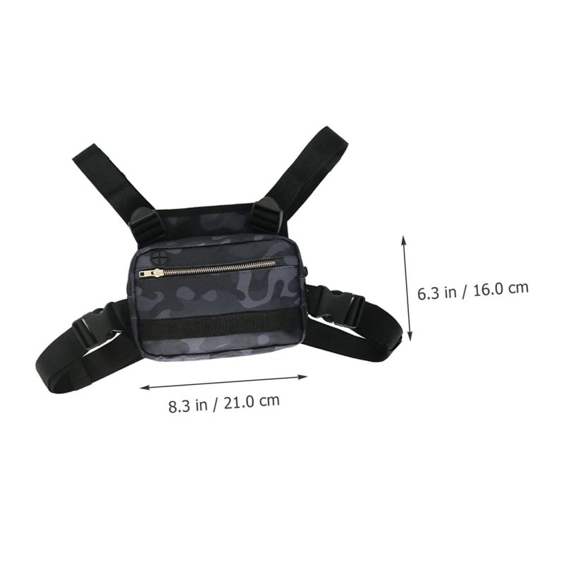 Women Chest Pack Crossbody Bag With Zippered Pocket Versatile Storage For Phone Essentials For Sports Casual Use Black - Image 4