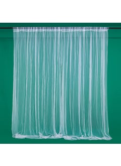 Boltove Boltove Decoration White Backdrop Curtain Tulle Net Transparent for Birthdays Anniversary Baby Shower Photo Shoot Wedding Party Stage Background Ceremony Photoshoot net parda Set of 2  - Image 4