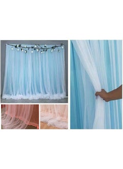 Boltove Boltove Decoration White Backdrop Curtain Tulle Net Transparent for Birthdays Anniversary Baby Shower Photo Shoot Wedding Party Stage Background Ceremony Photoshoot net parda Set of 2  - Image 5
