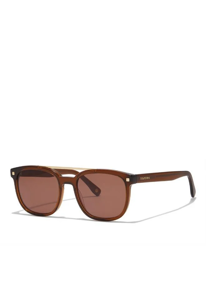 30Sundays 30Sundays M.V.P.,Men Sunglasses, Aviator Sunglasses, UV Protection: UV400 (Brown,Brown)
