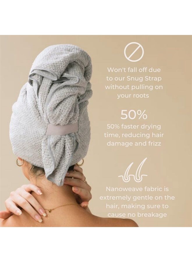 Volo Super Hero XL Cloud Pink Hair Towel | Ultra Soft, Super Absorbent, Quick Drying Nanoweave Fabric | Reduce Dry Time by 50% | Towel Wrap for Long, Thick Hair | Anti Frizz & Breakage | Microfiber - Image 2