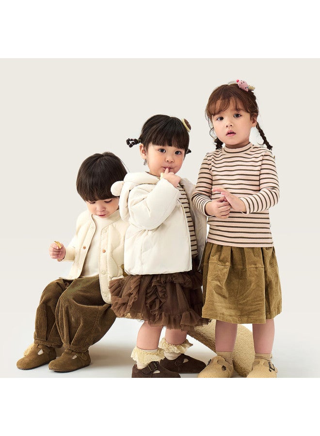Minibala Parent-child Kids Boys Girls Long Sleeve T-shirt Winter New Family Of Three High Elastic Base Shirt