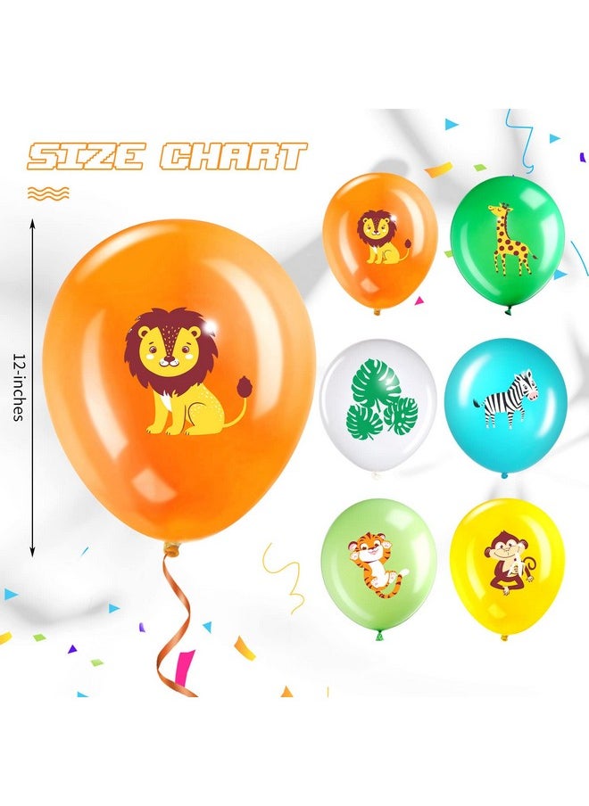 36 Pieces Jungle Safari Party Balloons Decoration Animal Palm Leaves Print Balloon Wild Animals Theme Party Decoration For Birthday Baby Shower Girl Boy Balloon Arch Garland Party Supplies 12 Inches - pzsku/Z7B88920F1272D8E14EBBZ/45/_/1721981434/146ae0a8-0db7-494a-a784-be741047b286