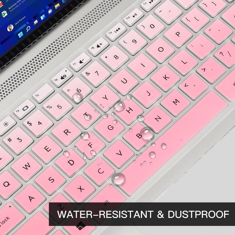 CaseBuy Keyboard Cover for HP 14 Laptop & HP Pavilion x360 14 14-dq 14-fq 14-dk 14m-dh 14-dh 14-ce 14-cf 14-dq0040nr 14-dq0762dx 14-dq0761dx 14-dq0052dx 14-dq5009nr dq0050nr 14-dq0011dx 14t-dq300 -GPink - Image 5