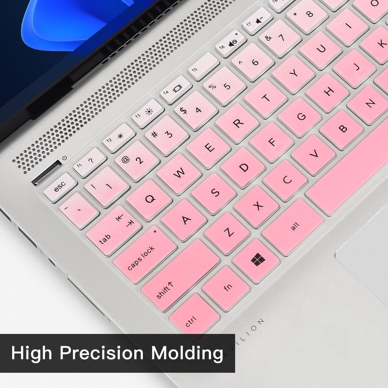 CaseBuy Keyboard Cover for HP 14 Laptop & HP Pavilion x360 14 14-dq 14-fq 14-dk 14m-dh 14-dh 14-ce 14-cf 14-dq0040nr 14-dq0762dx 14-dq0761dx 14-dq0052dx 14-dq5009nr dq0050nr 14-dq0011dx 14t-dq300 -GPink - Image 4