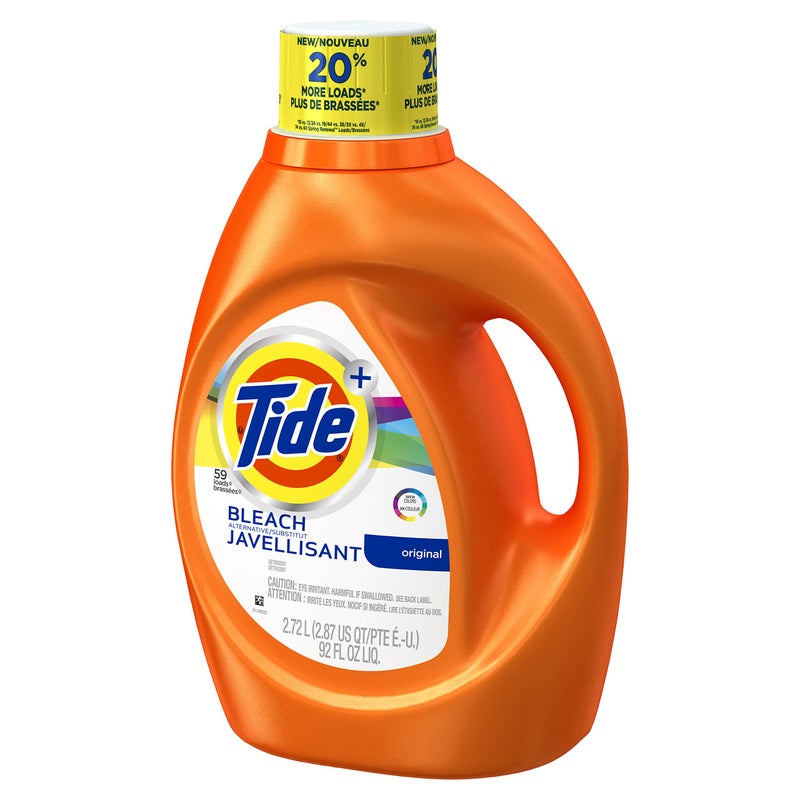 Procter & Gamble Tide Plus Bleach Alternative Safe on Colors Liquid Laundry Detergent, Original Scent, 2.72 L (59 Loads) - Image 4