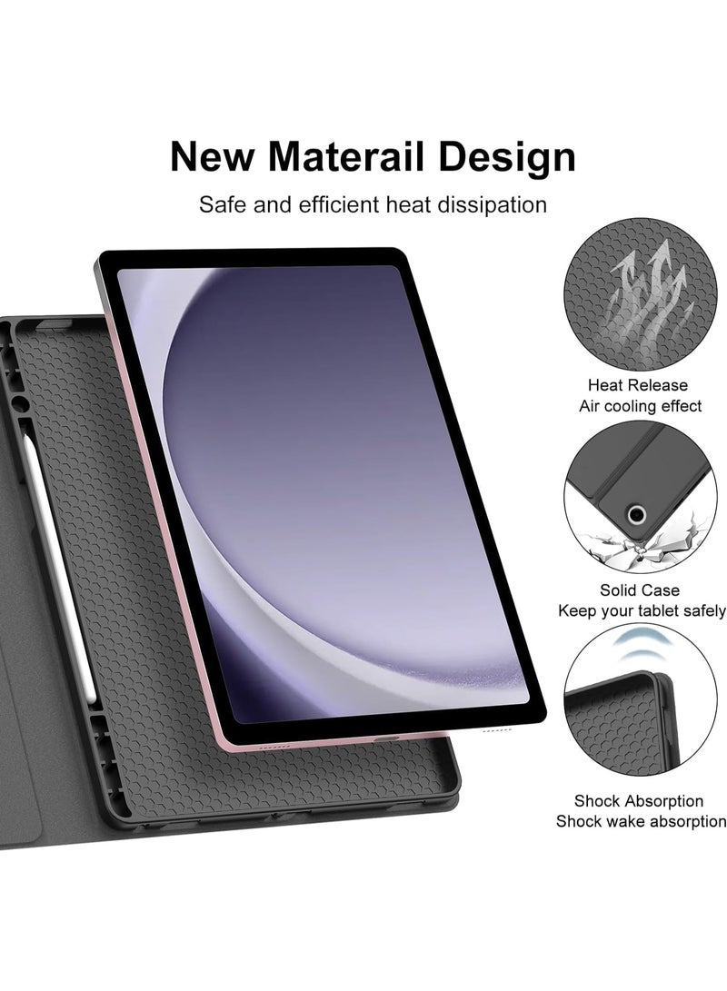 YoYoTech Arabic/English Keyboard Case With Touchpad for Samsung Galaxy Tab A9 Plus 11 Inch 2023 SM-X210/X216/X218, Galaxy Tab A9+ Keyboard Case with 7 Color Rainbow Backlit,S Pen Holder- English/Arabic Black - Image 4