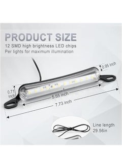 Arabest LED License Plate Light, Ultra Bright Complete Kit for Trailer UTV ATV Truck RV Boat, Pure White Xenon(6000K)  - Image 2