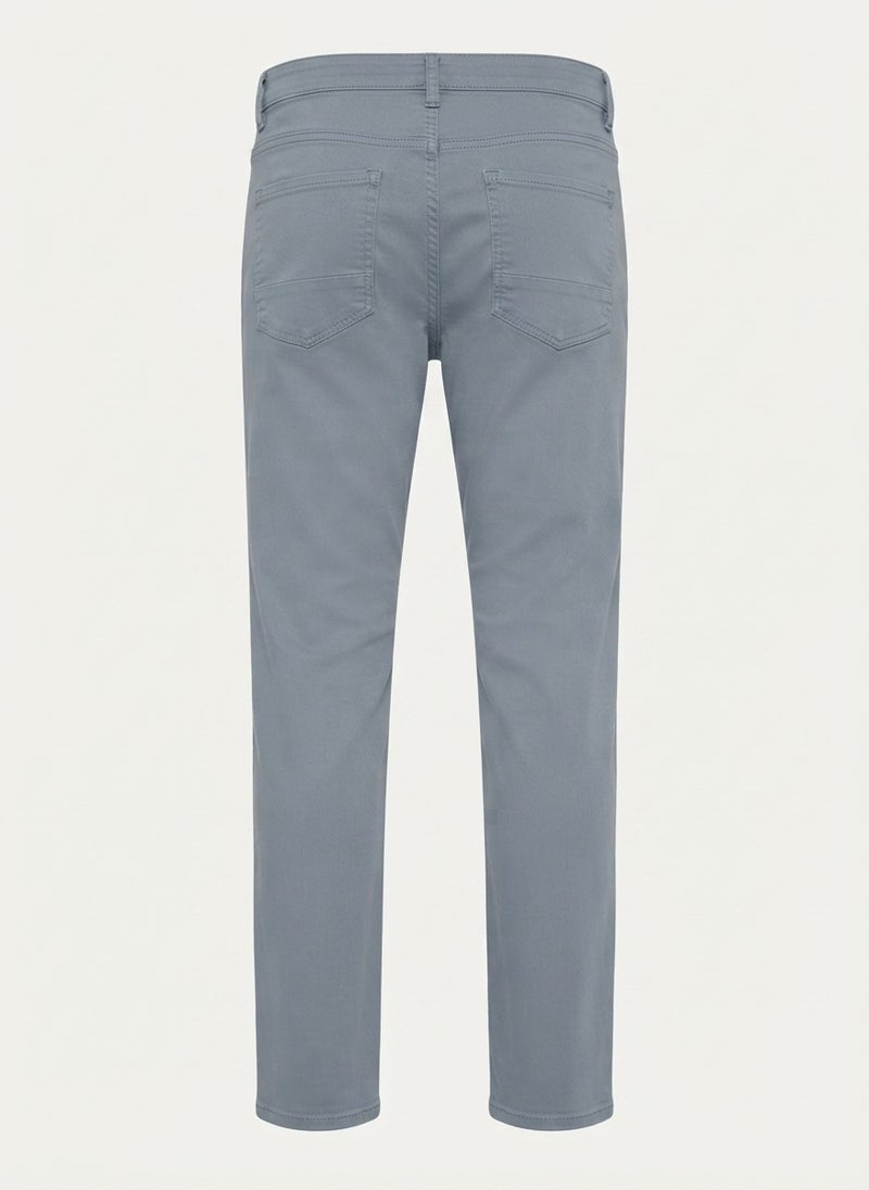 AUXOM Men's Slim Ankle Jeans - Light Grey - Image 3