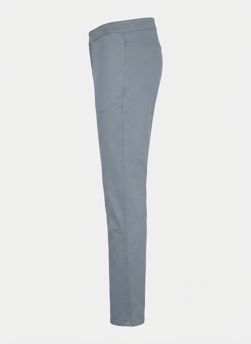 AUXOM Men's Slim Ankle Jeans - Light Grey - Image 4