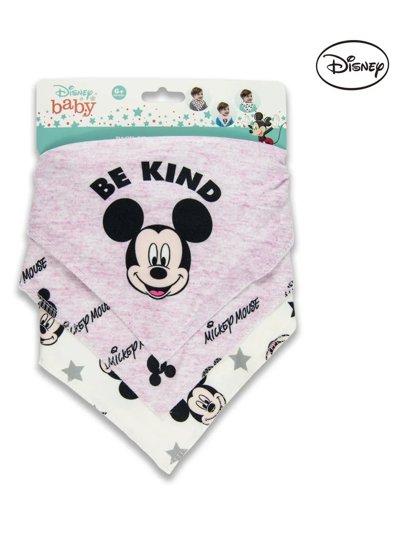 Disney  Mickey Mouse Silicone Baby Bandana Bibs - Pack Of 3 for Kids | Best Price UAE