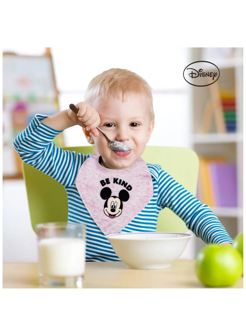 Disney  Mickey Mouse Silicone Baby Bandana Bibs - Pack Of 3 for Kids | Best Price UAE